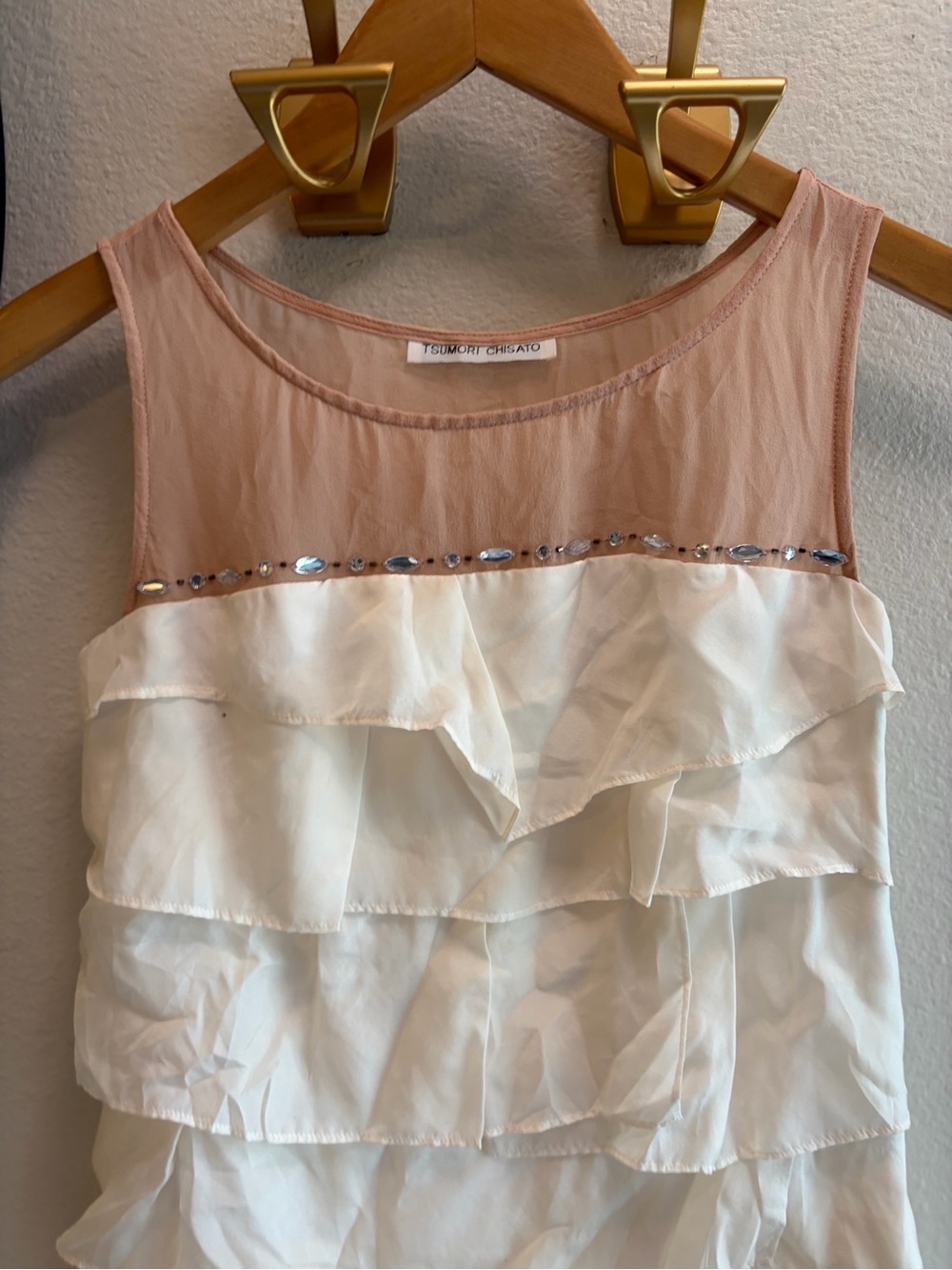 Tsumori Chisato Vintage Silk Ruffle Mini Dress - Picture 5 of 8